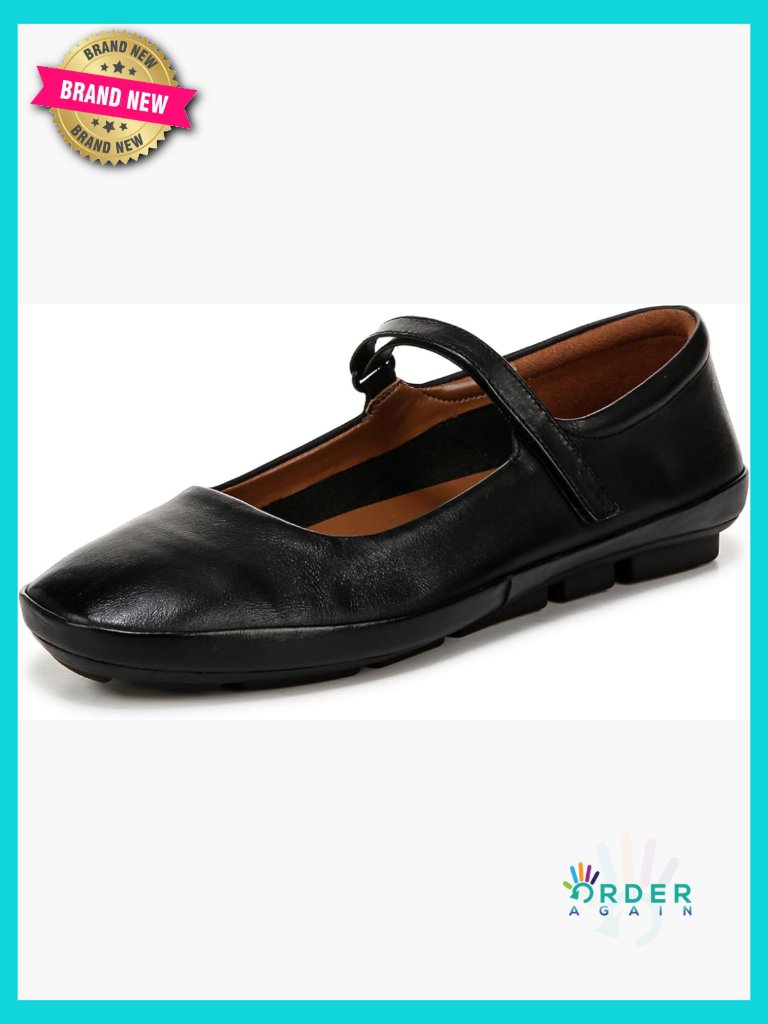 Mary Janes Flats Adjustable Hook-And-Loop Classic Closed Toe Comfort Cushioning